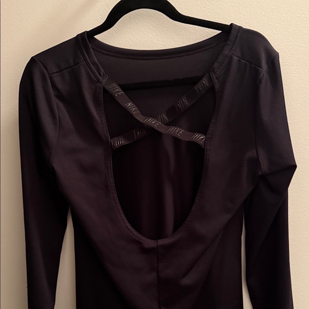 Nike Black Cross Strap Long Sleeve Shirt